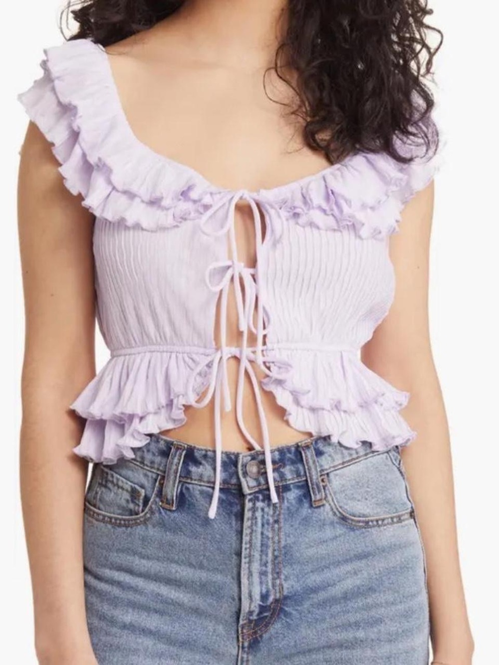 Astr Lilac Ruffled Blouse - Picture 10 of 10